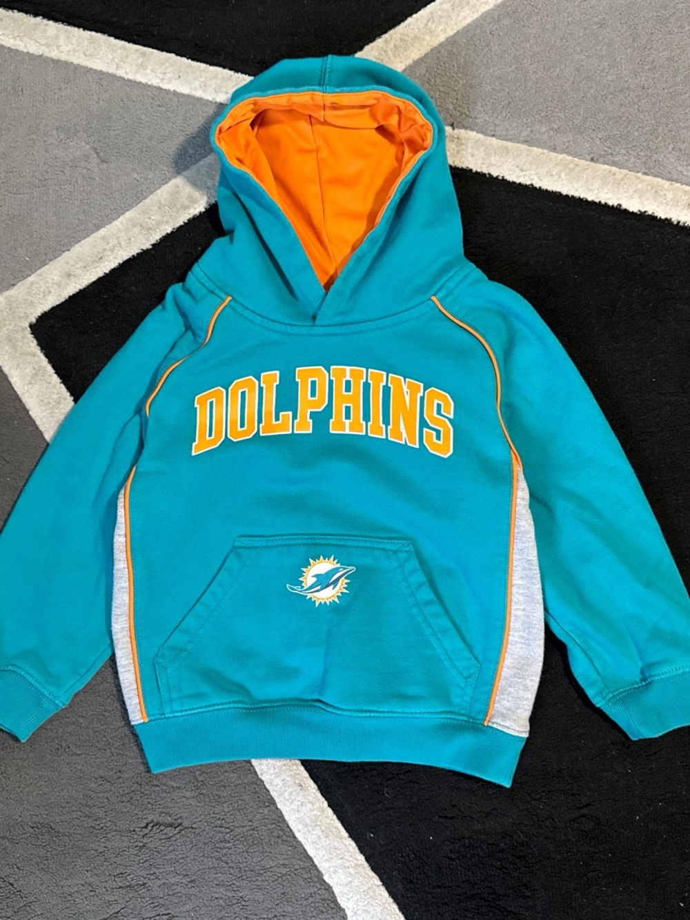 Kids NFL Miami Dolphins blue & orange hoodie